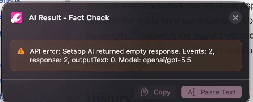 setapp-ai-pinchbar-api-error-empty-response
